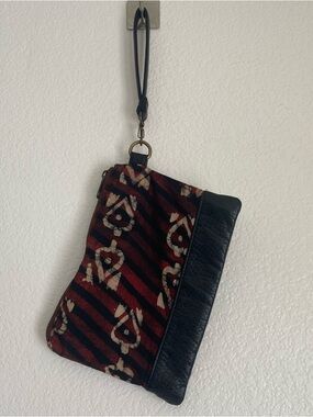Vans for Della batik inspired textile wristlet clutch